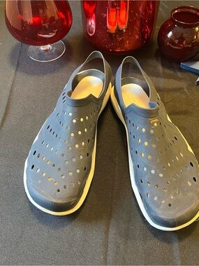 CROCS Men’s Navy and White Slip-On Ventilated Water Shoes